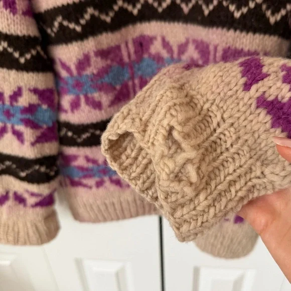 Vintage 100% Wool Sweater Made in Educador - Picture 3 of 10